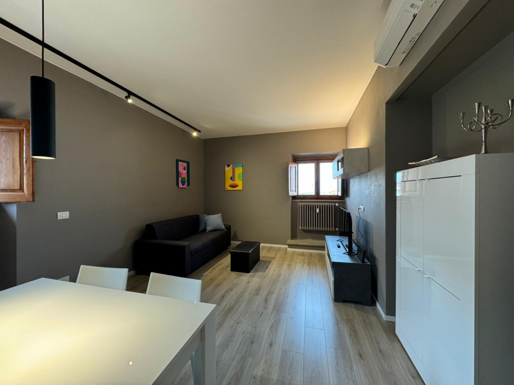 Zona cucina e pranzo dell'appartamento Casa i Portici